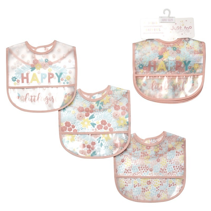 BAVOIR IMPERMEABLE - SANS MANCHE IMPRIME - X3 - HAPPY BABY BAVOIR IMPERMEABLE - SANS MANCHE IMPRIME - X3 - HAPPY BABY